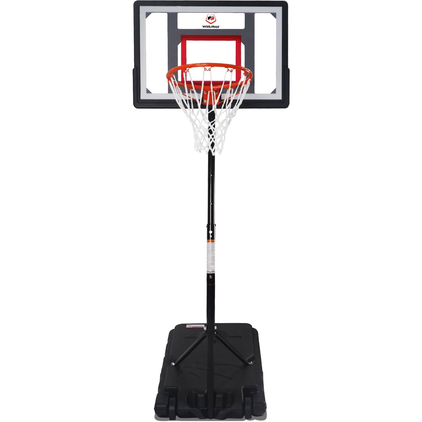 WIN.MAX Basketball Stand Kids Portable Basketball Hoop Outdoor 3.1-7.5ft Adjustable
