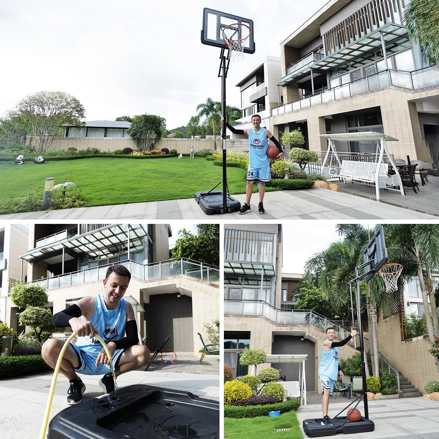 WIN.MAX Basketball Stand 4.76ft-10ft Adjustable Basketball Hoop