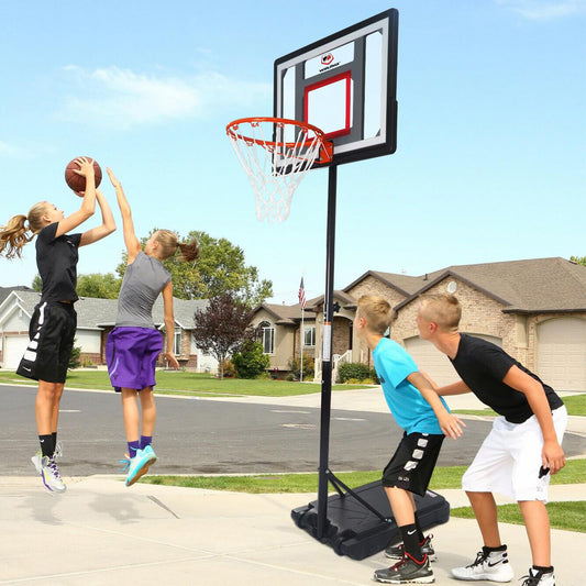 WIN.MAX Basketball Stand Kids Portable Basketball Hoop Outdoor 3.1-7.5ft Adjustable